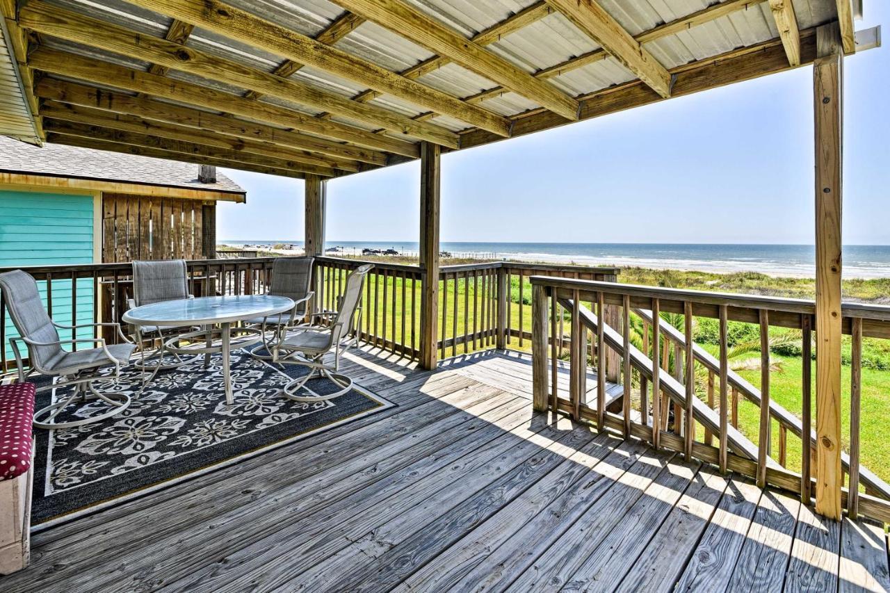 Galveston Beach House With Private Deck And Gulf Views Exterior photo