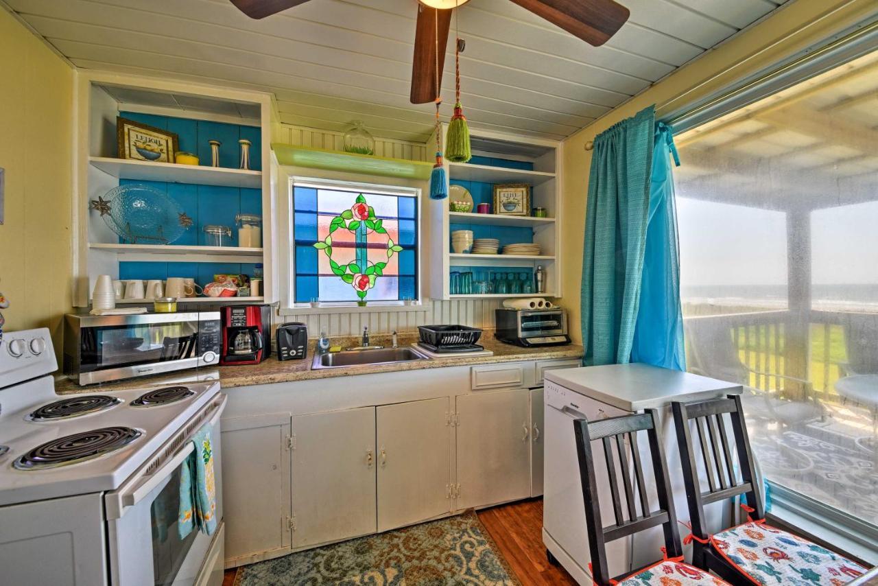 Galveston Beach House With Private Deck And Gulf Views Exterior photo
