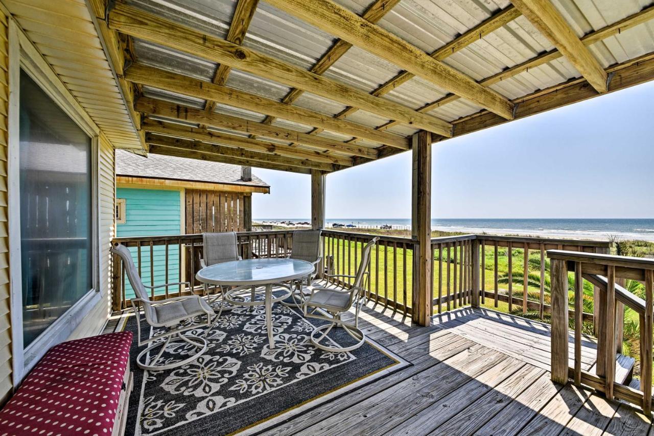 Galveston Beach House With Private Deck And Gulf Views Exterior photo
